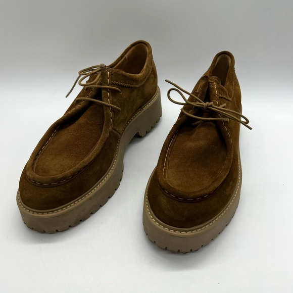 Nero Giardini Brown Lace Up Oxfords with Suede Finish Size 9 - Picture 1 of 14